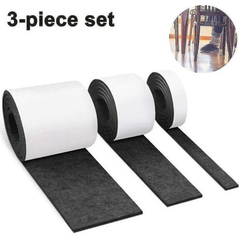 3 Rouleaux De Feutre Autocollant Compatibles Avec Les Meubles, Tapis Coulissant De Toute Forme