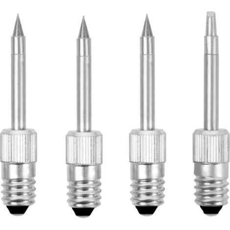 Paquet De 4 Accessoires De Soudure De Rechange Pour Pointes À Souder Usb 8 W, Pointes À Souder Portables Pour Les Travaux De Réparation (pointe Ronde E10-b3 + Pointe En Fer À Cheval E10-c1)