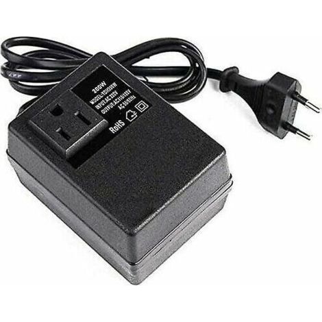 Transformateur 220v À 110v 200w – Prise Européenne – Tension De Sortie Ac 110v – Fréquence 50/60hz Pour Appareils Compatibles