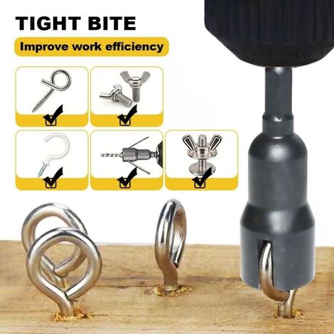 Jeu De Forets Pour Tournevis Électrique À Écrou À Oreilles À Tige Hexagonale De 1/4 Po, Douille Pour Écrou À Oreilles Pour Panneaux, Vis Et Boulons