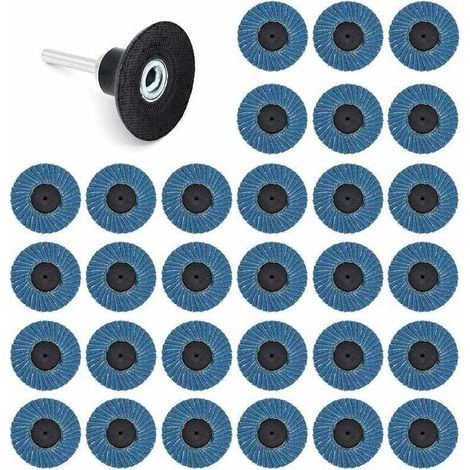 Lot De 31 Disques Abrasifs 50mm – Assortiment Grains 40/60/80 – Pour Meulage Acier Inoxydable Et Aluminium – Durabilité Accrue