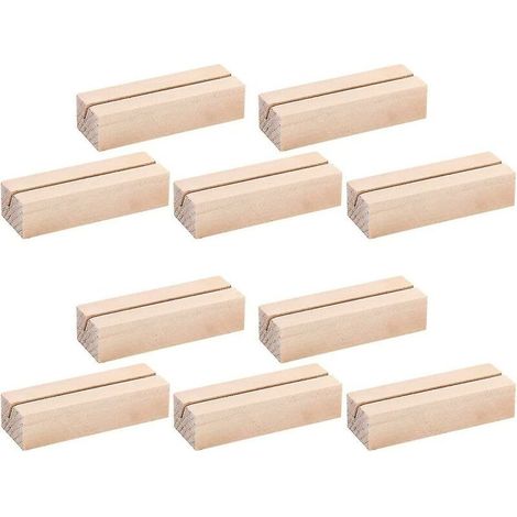 Lot De 10 Porte-cartes En Bois Pour Numéros De Table/affiches Porte-cartes En Bois Pour Étiquettes Nominatives
