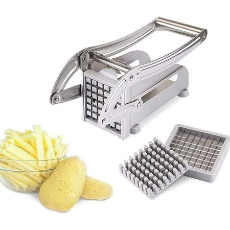 Coupe Frites En Acier Inoxydable Professionnel Trancheuse De Frites Avec Lame De Rechange Manuel Coupe Pomme De Terre Frite Pour Légumes Oignon Pomme De Terre Carotte Fruit