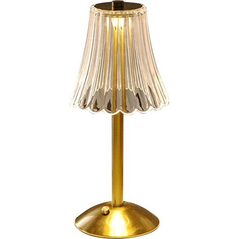 Lampe De Table Sans Fil Led, Lampe De Chevet Led Tactile Dimmable, 3 Couleurs Lampe Cristal Avec Usb Ports De Charge Usb-a+c, Lampe De Table Pour Chambre Salon Restaurant Hôtel [classe Énergétique F]