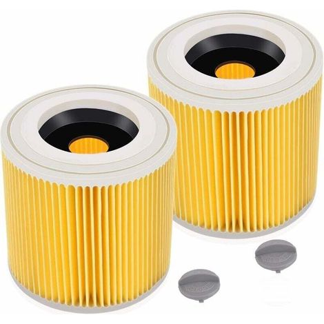 Lot De 2 Filtres Hepa Pour Aspirateurs Kärcher – Compatibles Wd2, Wd3, Mv2, Mv3 – Filtration 99,98 % Des Particules Jusqu'à 0,3 Μm
