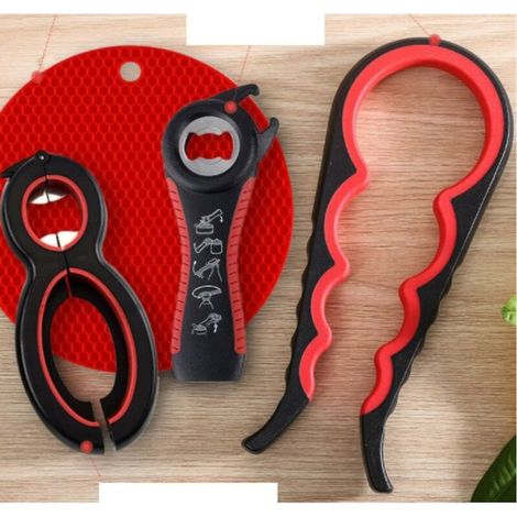 Jar Opener - Jar Openers Prime For Seniors With Arthritis 4 Pcs Set Multi Function With 6-in-1 Jar Opener For Weak Hands 5-in-1 Bottle Gripper 4-in-1