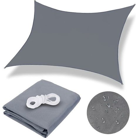 Voile D'Ombrage Rectangulaire , Voile D'Ombrage 2 X 2m Etanche