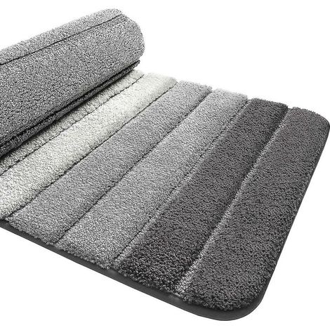 Non-slip Bath Mat, Extra Soft Bathroom Rug, Machine Washable, Water Absorbent, 40 X 60 Cm, Gray