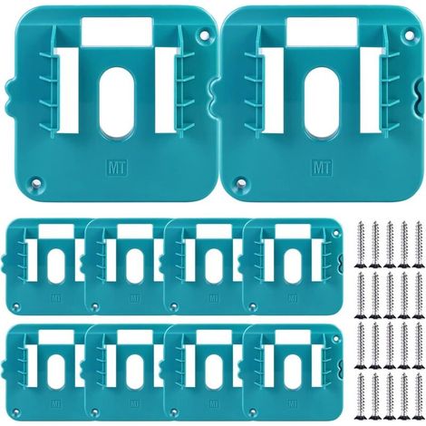 Paquet De 10 Supports De Batterie Pour Batteries Makita 14,4-18 V, Support De Batterie Makita, Support De Machine/support D'Outils Pour Bl1860 Bl1850 Bl1840 Bl1830 (avec 20 Vis, Pas De Batterie)