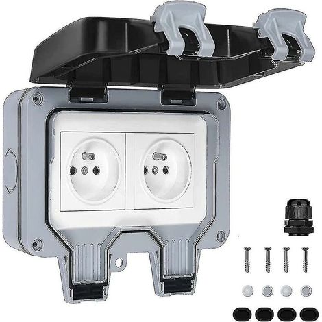 Waterproof Socket Double Outdoor Electrical Socket Ip66 Waterproof Wall Socket