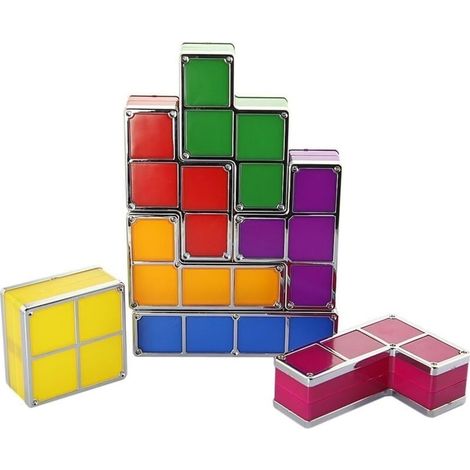 Lampe Tetris Lampe De Table Led Empilable Lumière D'Ambiance Rétro Lampe Tetris Blocs De Construction