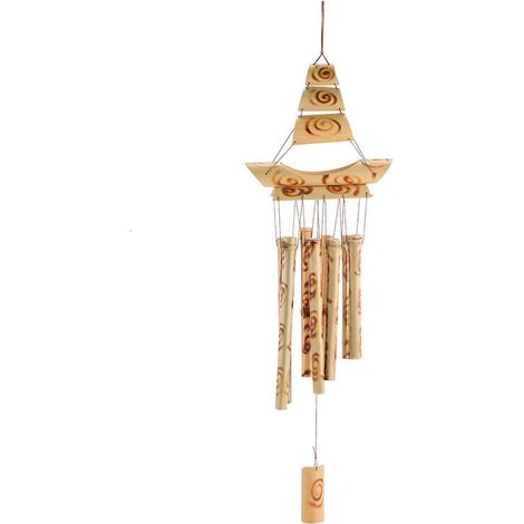 Carillons Éoliens En Bambou Pour L'Extérieur, Carillons Éoliens Commémoratifs Faits À La Main Avec Un Grand Ton Profond Pour La Décoration De La Maison Du Jardin Du Patio