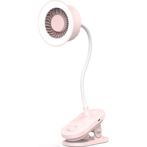 Nouvelle Lampe De Bureau Créative À Clip Mural Ventilateur Lampe De Bureau Deux En Un Ventilateur Turbo Haute Vitesse Lampe De Charge Cadeau