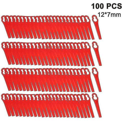 100 Pièces Lames De Coupe-herbe En Plastique Lames De Débroussailleuse Sans Fil