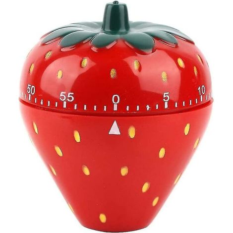 Minuterie De Cuisine En Forme De Fraise, Minuterie De Cuisine De 60 Minutes, Rappel De Temps Mécanique