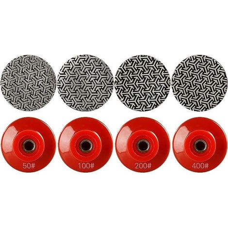 Lot De 4 Disques À Meuler Diamantés Électroplaqués De 50 Mm (2 Pouces) - Filetage 5/8"-11, Adaptés Au Marbre, Au Quartz Et À La Céramique - Accessoires Pour Meuleuse D'Angle De Dressage Et De Meulage.