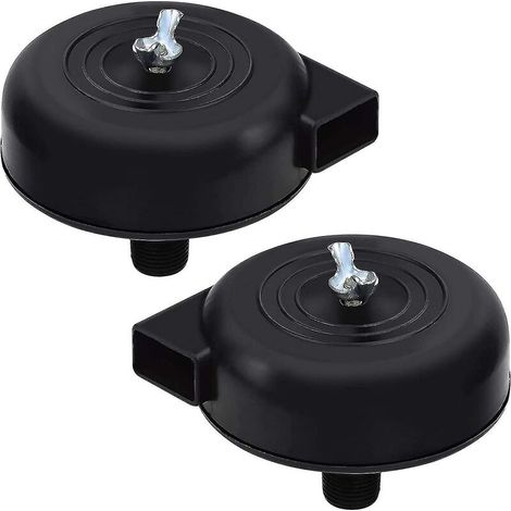 Filtre De Compresseur 2 Pièces, Compresseur Silencieux À Filetage Mâle 16 Mm 3/8 Pt Pour Compresseur D'Air (noir)