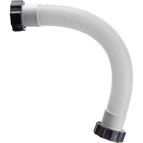 Tuyau D'Aspiration De Piscine 16' – Pvc Flexible 1,5'' – Compatible Avec Pompes À Filtre À Sable Et Systèmes Intex – Lot De 2