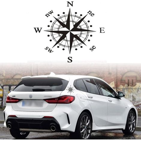 Autocollant De Boussole, Autocollant De Voiture De Boussole En Vinyle, 15cm 15cm, Adapté Au Capot De Voiture, Modification Extérieure De Camping-car