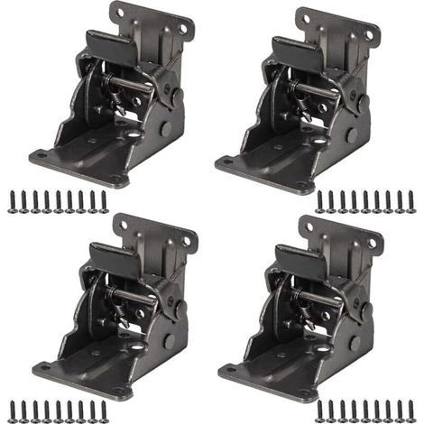 Charnière Pliante Autobloquante 4 Pièces – Tôle D'Acier Inoxydable – Angle De Pliage 0-90° – Charge Élevée – Vis De Montage Incluses 1000 Pcs
