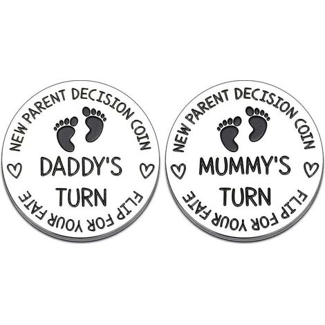 New Baby Gift For Parent Mom Daddy New Dad Gifts Funny Decision Coin