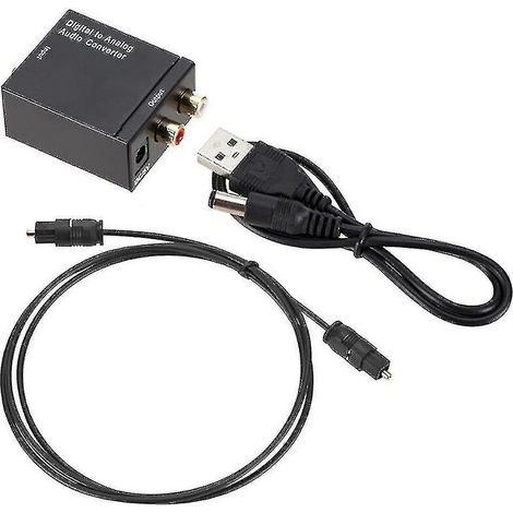 Digital To Analog Audio Converter Optical Coaxial Toslink Rca Tv Lr Sound Adapter