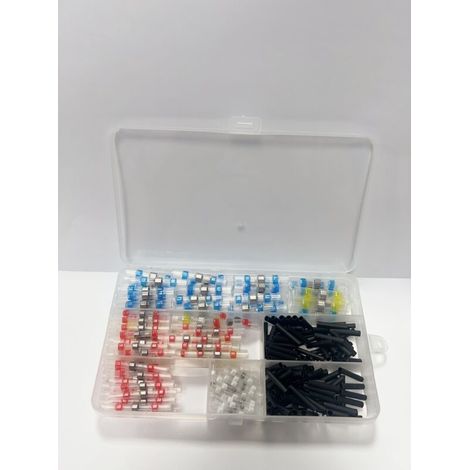 Cosse Thermorétractable Étanche 260 Pcs – 4 Tailles – Connecteurs À Souder En Polyoléfine – Résistance À L'Eau Ip67 - 260pcs