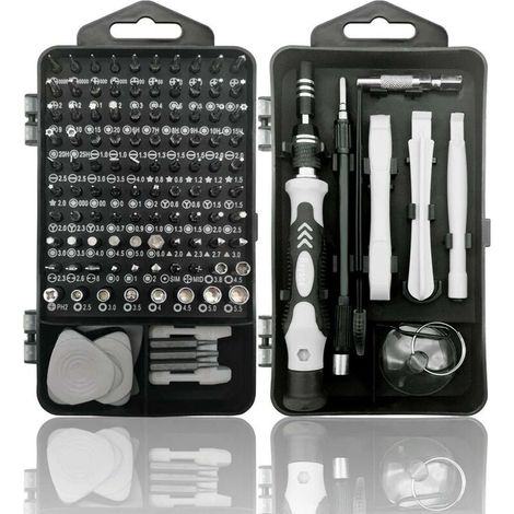 Kit De Réparation D'Ordinateur , Jeu De Tournevis De Réparation D'Ordinateur Portable De Précision 122 En 1, Avec 101 Embouts Magnétiques Et 21 Outils De Réparation De Pc Professionnels Compatible