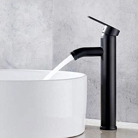 Mitigeur De Lavaborobinet De Salle De Bain, Robinet De Lavabo Noir, Robinet De Haute Qualité, Robinet De Salle De Bain, Résistant À L'Usure, Adapté Pour Un Diamètre Intérieur De 32 Mm À 42 Mm