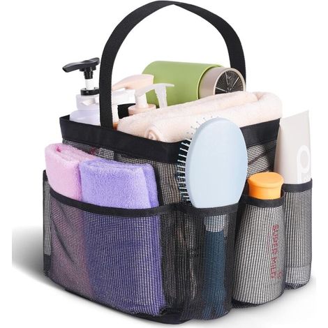 Panier De Douche Portable En Maille Pour Dortoir Universitaire Avec 8 Poches De Grande Capacité, Sac De Douche Pour La Plage, La Natation, La Salle De Sport