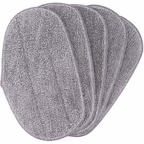 Lot De 5 Tampons De Remplacement En Microfibre Pour Leifheit Balai Vapeur Cleantenso