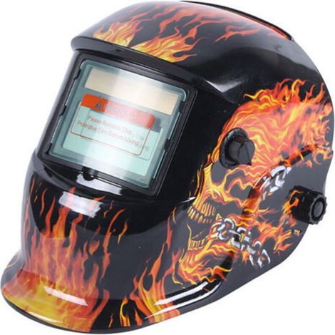Masque De Soudure Auto-obscurcissant – Protection Uv/ir – Temps De Réponse 1/25 000s – Écran 9,1 X 4,1 Cm – Énergie Solaire Avec Batterie Remplaçable