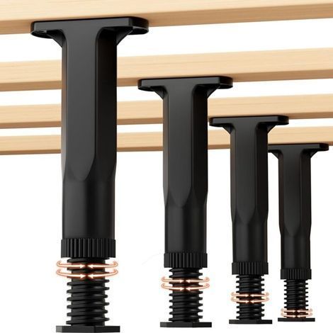 Pieds De Support De Sommier 4 Pièces, Stabilisateurs De Rechange Universels Pour Lattes, 15 À 28 Cm, Noir 1000 Pcs