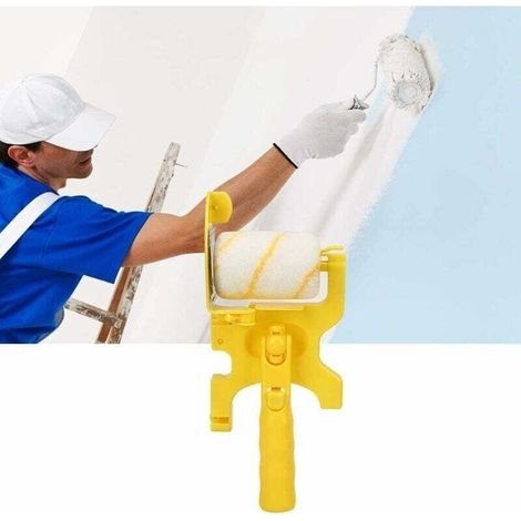 Pinceau À Rouleau Pour Bordure De Peinture, Brosse À Rouleau Multifonctionnelle À Main Pour La Peinture De Plafond De Mur De Salle À La Maison