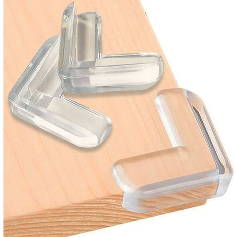 Lot De 12 Protecteurs D'Angle Transparents En Forme De L, Adhésif Haute Résistance Pour Protection Des Coins De Table Tranchants, Sécurité Pour Bébé, Absorbant Les Chocs, Meubles En Maïs