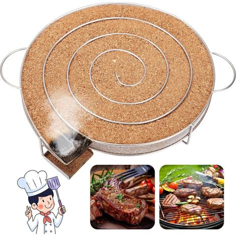 Générateur De Fumée Froide Pour Fumoir – Acier Inoxydable – Dimensions 28x18x4 Cm – Compatible Avec Barbecues – Fumage Viande Et Poisson
