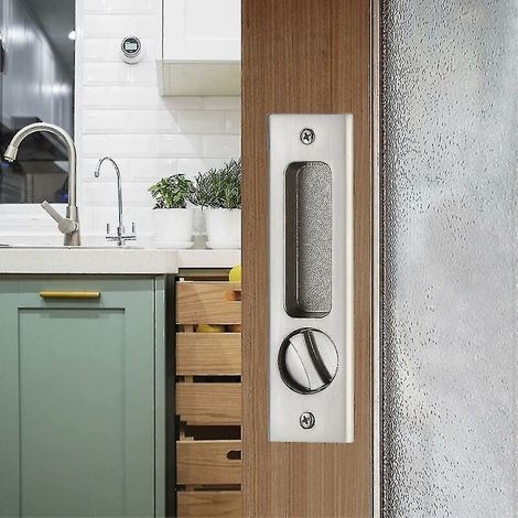 Mortise Sliding Handle Sets Door Lock Handle Keyed Sliding Door Lock 160mm Silver