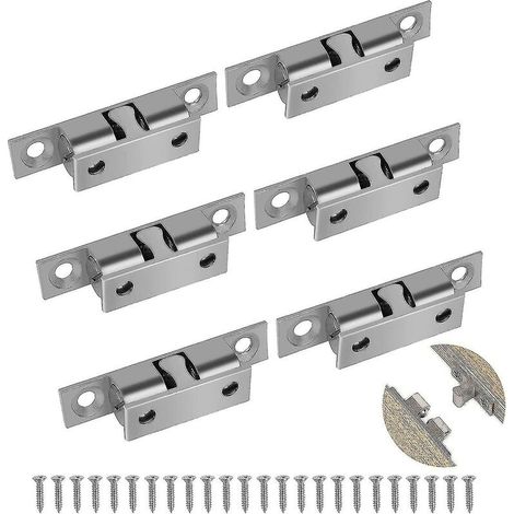 6 Pièces Loquet À Bille, Loquet À Double Boule, Loquet À Double Boule Réglable, Loquets De Porte À Double Boule Solides, Pour Meubles De Cuisine, Armoire