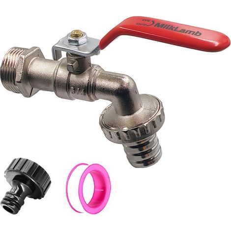 Robinet De Jardinage En Alliage De Zinc 3/41 Avec Robinet En Alliage 1 Pouce16 Mm