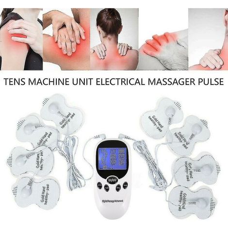 Masseur Électrique Stimulateur Musculaire À Impulsion, Stimulateur Musculaire, Masseur À Impulsion Électronique Rechargeable Avec 8 Coussinets Pour Soulager Les Douleurs Du Dos Et Des Épaules
