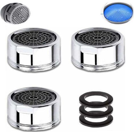 Mousseur Robinet M20, 3 Pièces Aerateur Robinet Economie D'Eau Avec Filtre En Acier Inoxydable, Aérateur De Filtre A Eau Robinet(20mm Filetage Male) Thsinde