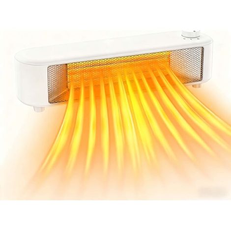 Radiateur Soufflant 300 W – Chauffage Rapide En Céramique Ptc – Protection Surchauffe Et Basculement – Portable Pour Bureaux Et Chambres
