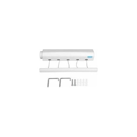 Etendoir Mural Extensible, Sechoir Linge Mural Avec 5 Fils De 3,75 Mètres, Etendoir A Linge Pour Intérieur Et Extérieur Accessoire Des Vetements