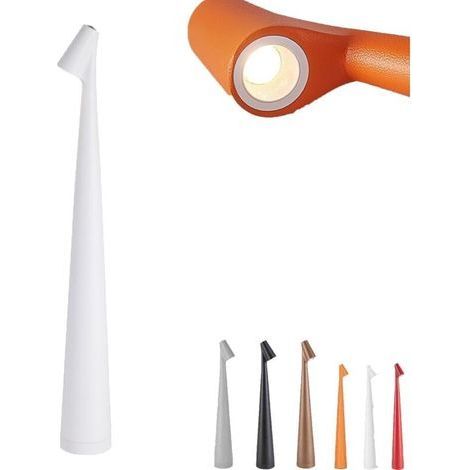 Lampe De Bureau Portable Sans Fil, Rechargeable Et Élégante, Corps En Aluminium, Lumière Tactile, Idéale Pour Le Salon Ou Le Bureau, Trois Modes De Gradation (blanc, D1,9 X 13,7) - 1000 Pcs