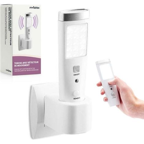 Lampe Torche Led Rechargeable Avec 15 Led – Détecteur De Mouvement 60° – Autonomie 3h – Pour Camping Et Activités Nocturnes