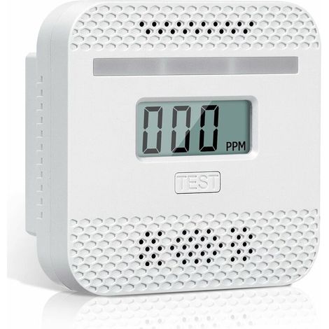 Détecteur De Monoxyde De Carbone, Detector Monoxide Carbon Intelligent Avec L'Écran Lcd, Conforme À La Norme En 50291, Avec Bouton De Test Et Voyant D'État Led (mini 1pc)