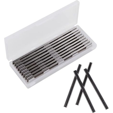 10 Pièces Fer De Rabot 82mm Hss Lames De Raboteuse Fers Réversibles Carbure Ensemble De Rabot Electrique Lame 82x5.5x1.2mm, Pour Rabots Makita, Black & Decker, Bosch, Dewalt Et Elu