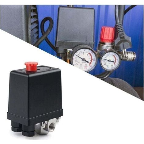 Soupape De Compresseur D'Air 220v – Pressostat Automatique Avec Interrupteur – Réduction Rapide De Pression – Compatible Avec Compresseurs
