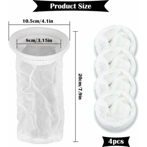 Lot De 4 Filtres À Eau De Pluie Pour Réservoir Ibc 1000 Litres, En Nylon Avec Raccord Pour Couvercle Ibc