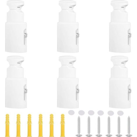 Support Radiateur En Abs Résistant À La Chaleur – Distance Réglable 6,5 À 8,2 Cm – Compatible Radiateurs Droits Et Courbes – Lot De 6 Pièces